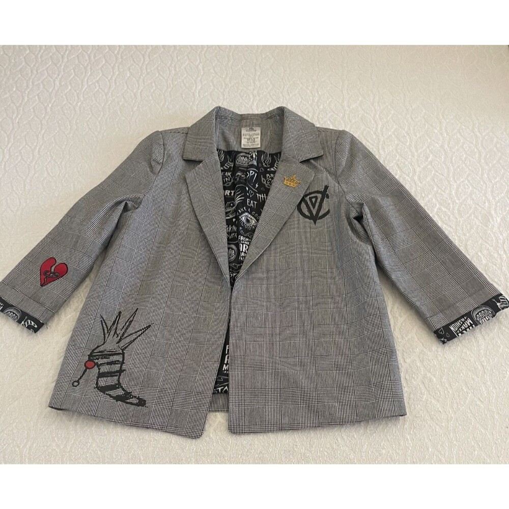 DISNEY Sz 11 Special Edition Cruella de Vil Graphic Girls Blazer